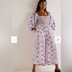 Dahlia embroidered maxi dress